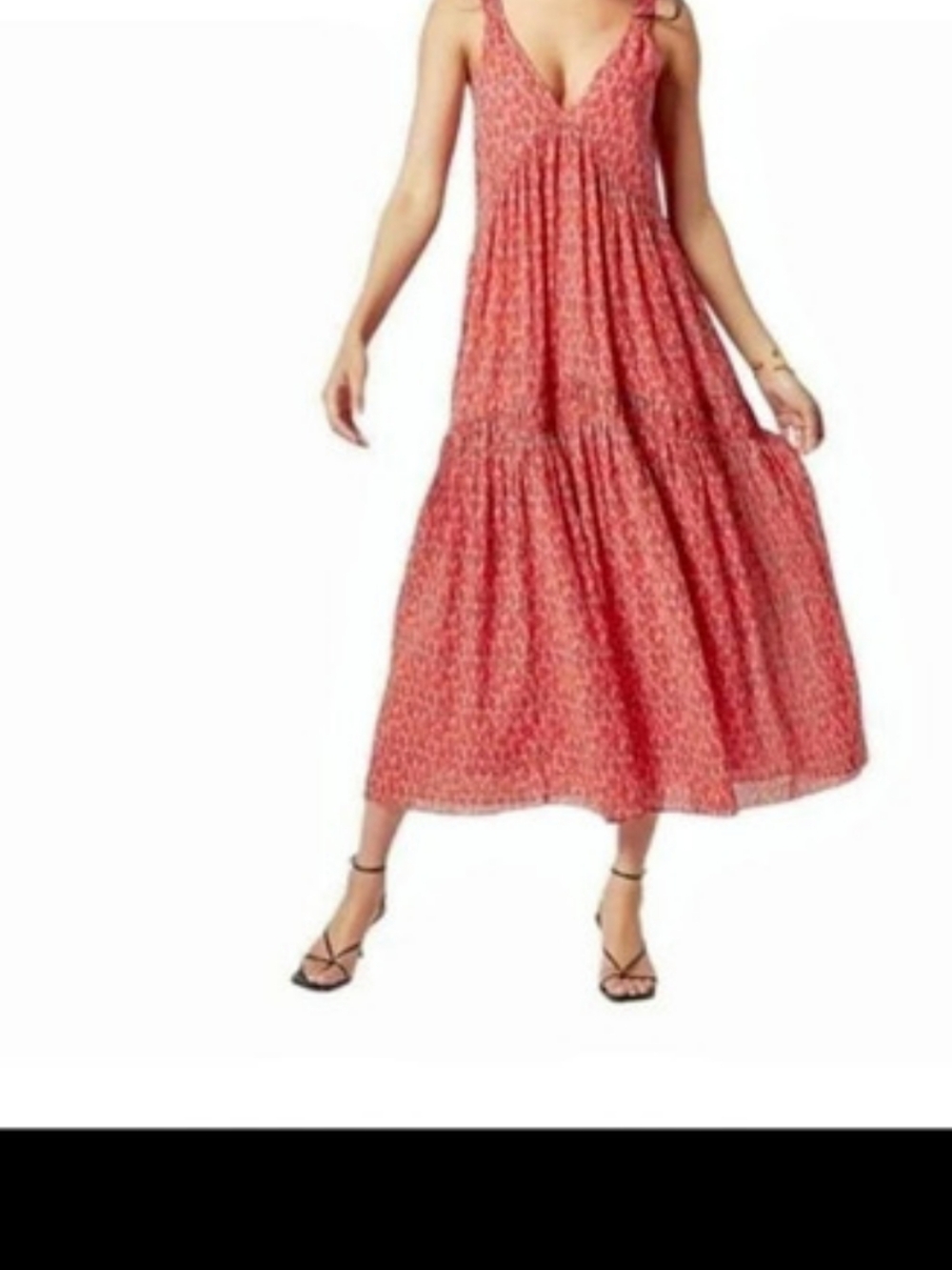 Joie 100% Cotton Tiered Maxi Dress In Tea Rose